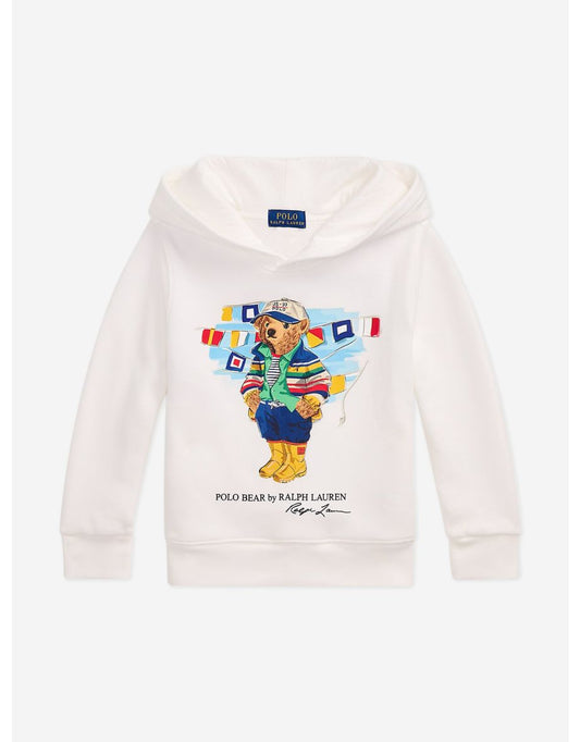 White Fleece Hoodie for Boys