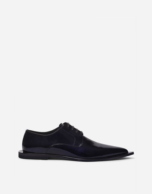 Zapatos Derby de charol metalizado