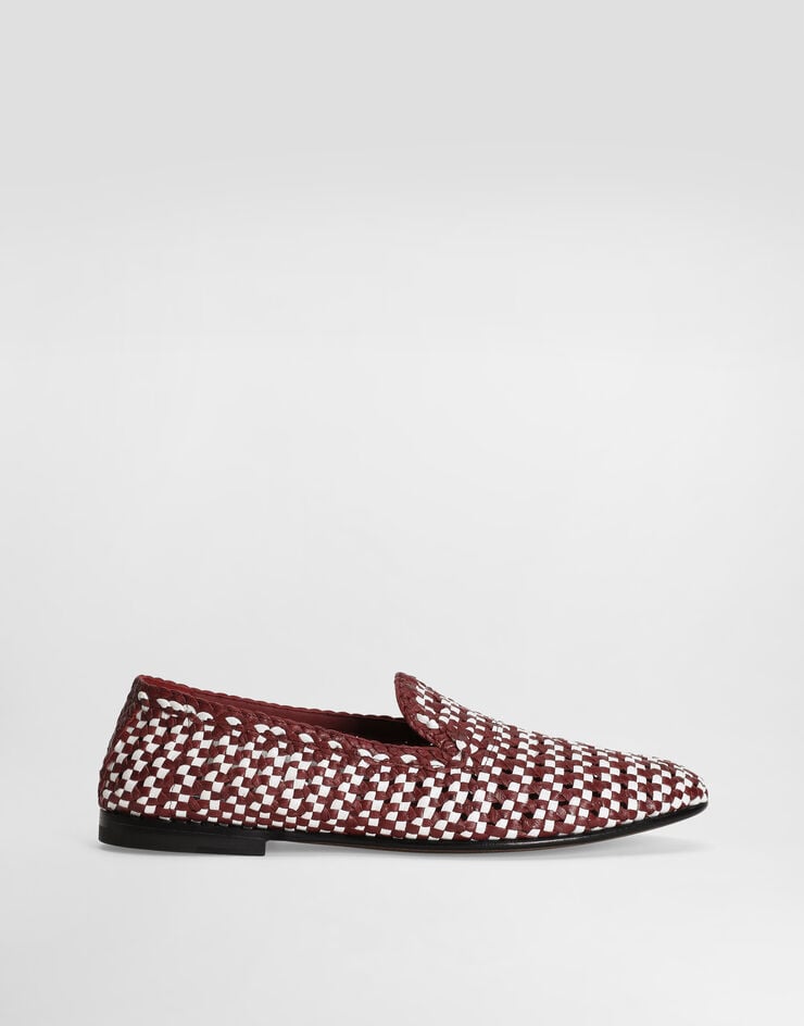 Zapatillas de piel tejida