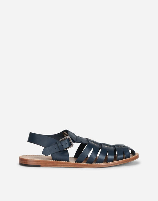 Sandalias gladiadoras Panteón de piel de becerro