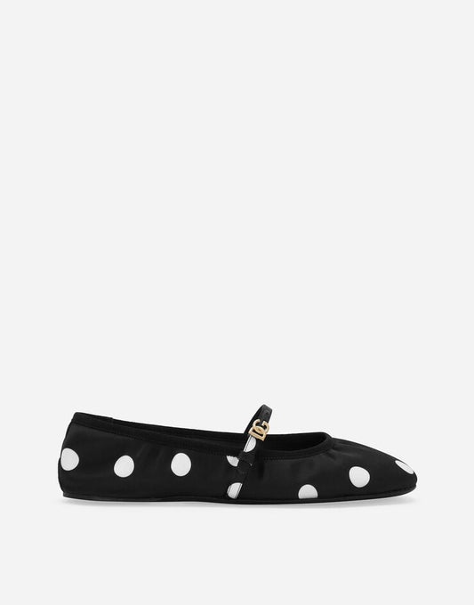Ballerine in raso stampato