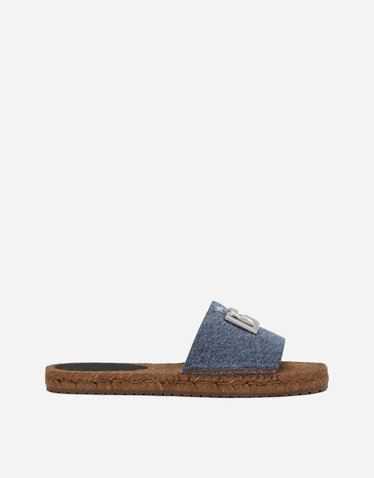 Sandali Espadrille in denim patchwork