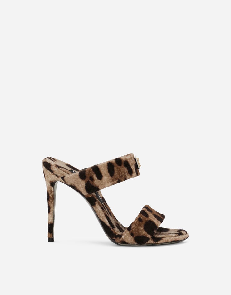 Kim Dolce&Gabbana Sandali in spugna con stampa leopardo