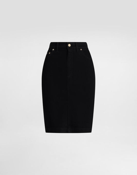 Saia midi jeans