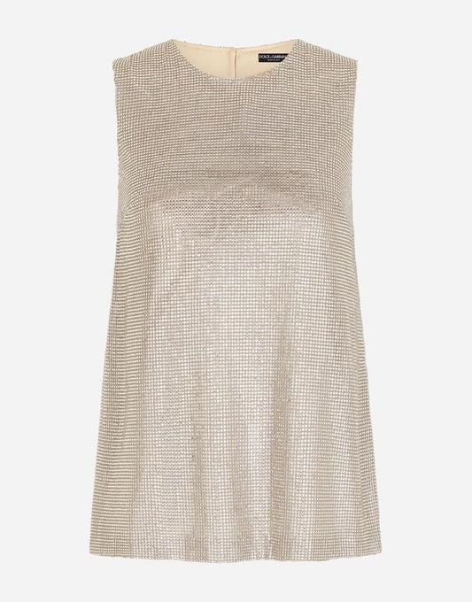 Camiseta de tirantes con brillantes adhesivos