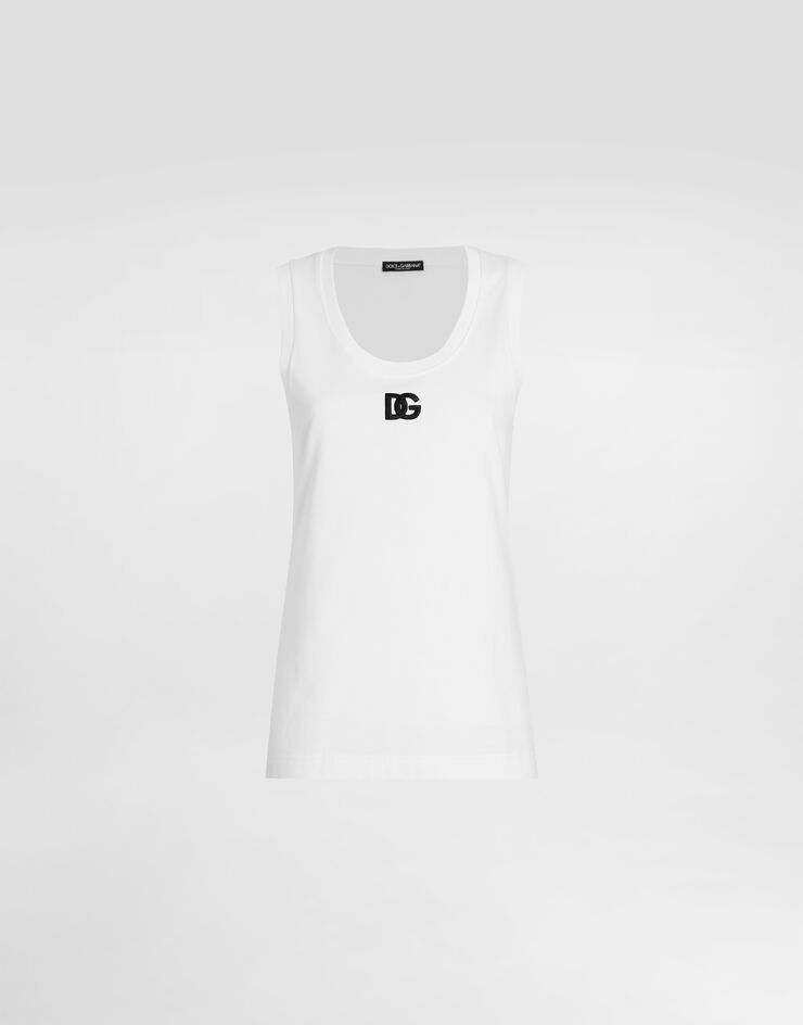 Camiseta de tirantes oversize con logotipo DG bordado