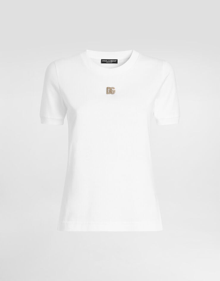 Camiseta de maillot con logotipo metálico DG Pin