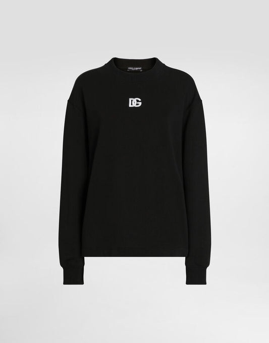 Sudadera de punto con bordado DG