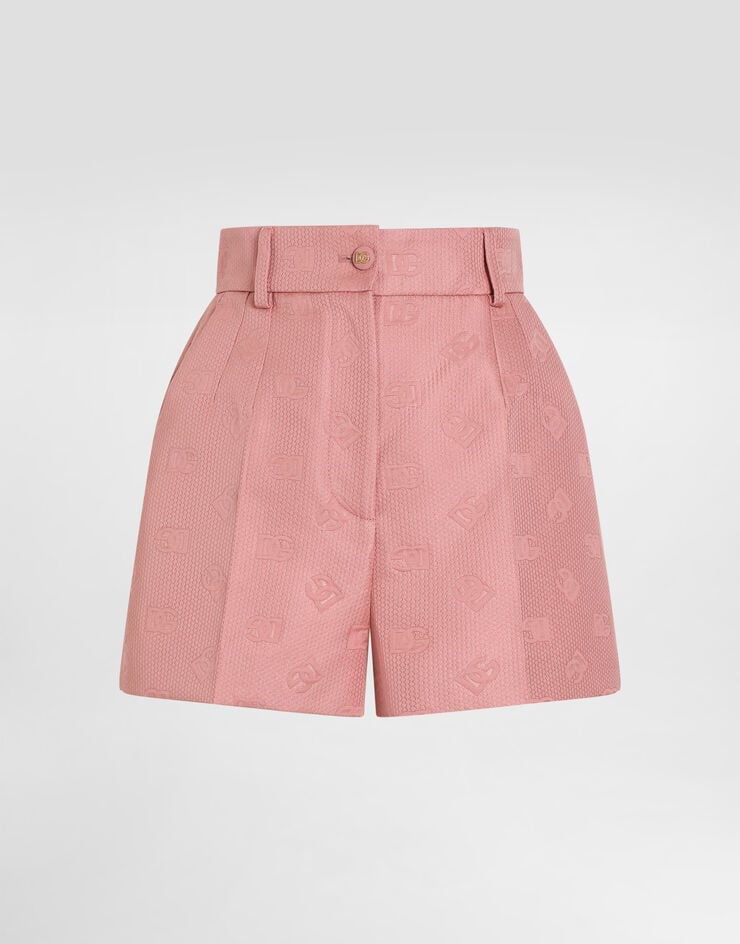 Pantaloncini trapuntati in jacquard con logo DG