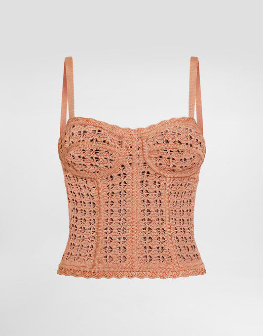 Camiseta de tirantes con corpiño de viscosa