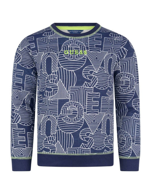 Maglione geometrico in cotone da ragazzo