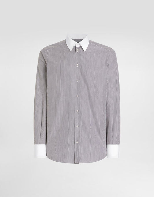 Camicia in cotone a righe