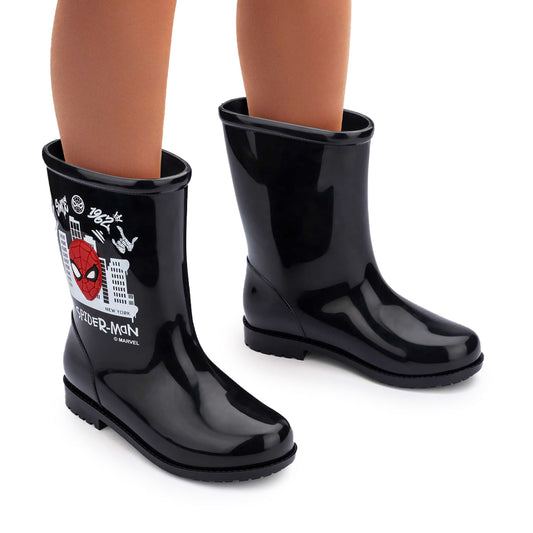 Grendene Kids Marvel Power Children's Black Rain Boots