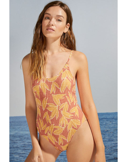 Maiô de uma peça com estampa floral
