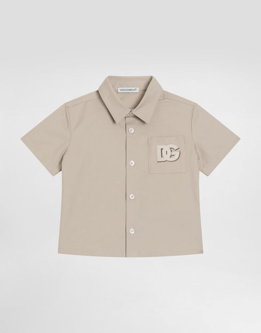 Gabardine Shirt with DG Logo