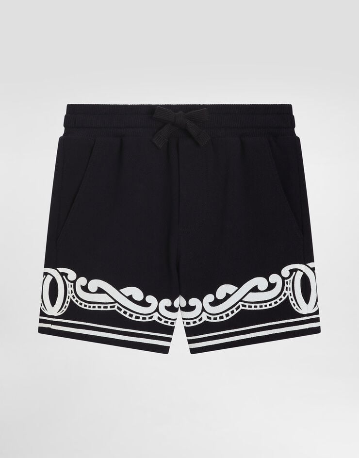 Shorts de piqué com estampa de bandana