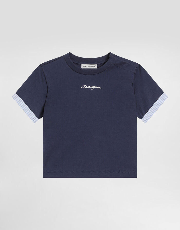 Camiseta de punto con logotipo Dolce & Gabbana