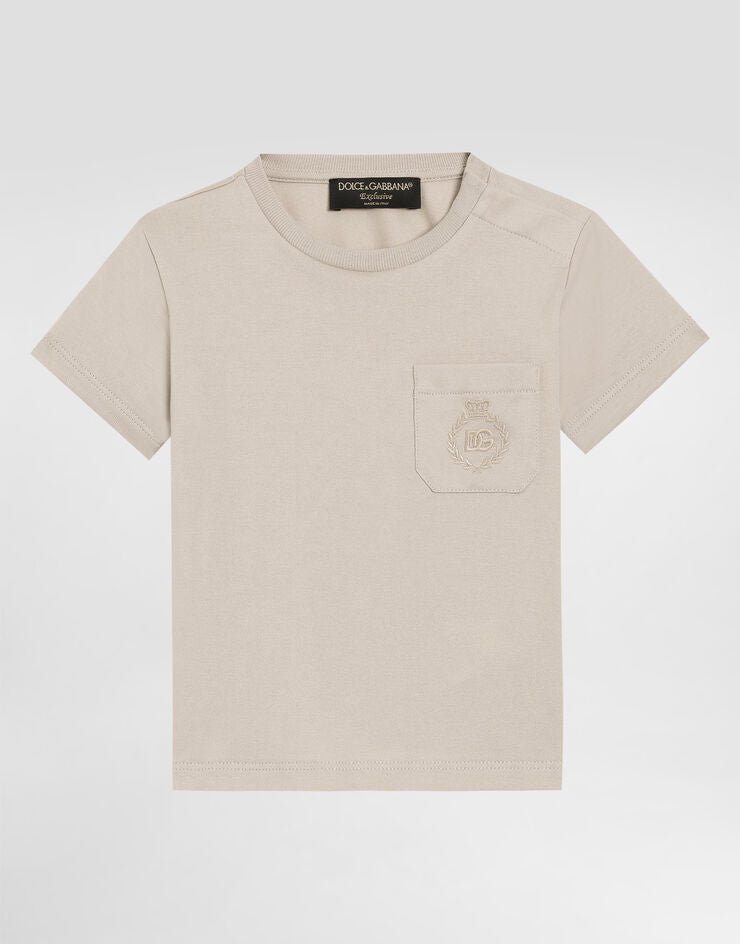 Camiseta de punto con logotipo DG bordado
