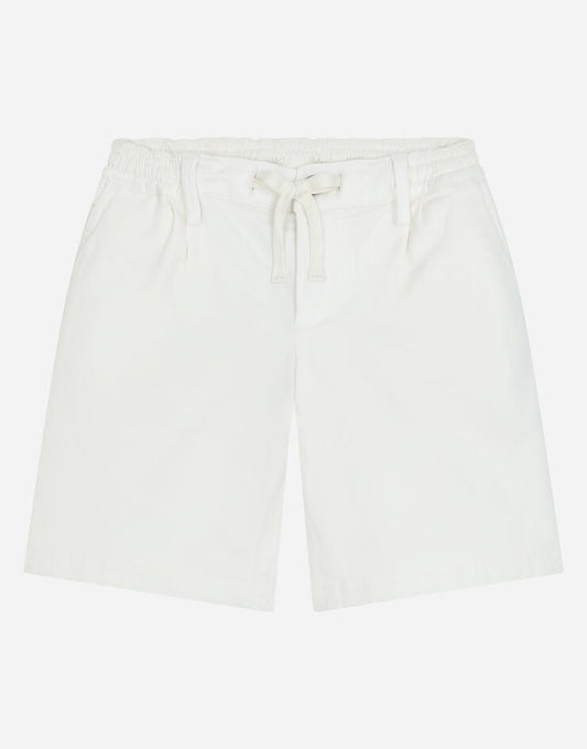 Shorts de gabardine tingido em tecido