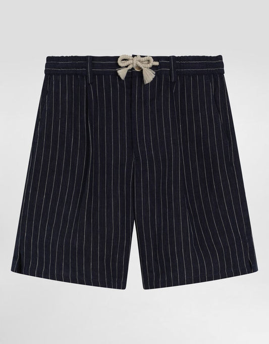 Shorts de tecido listrado