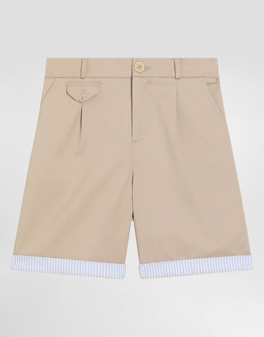 Shorts de gabardine com logotipo da Dolce & Gabbana