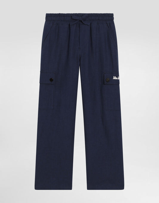 Calça de lona com logotipo da Dolce & Gabbana
