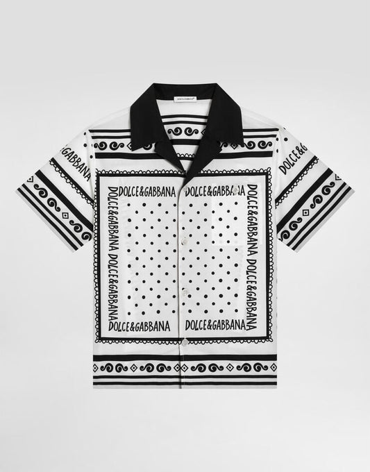 Poplin Shirt with Bandana Print