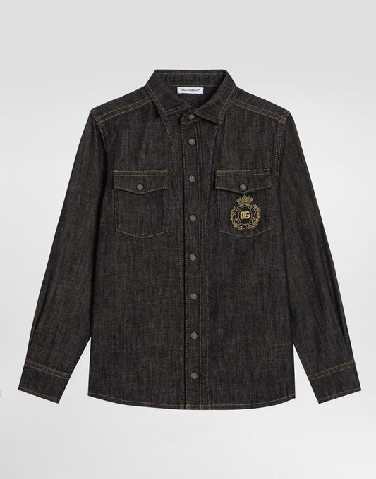 Denim Shirt with DG Logo