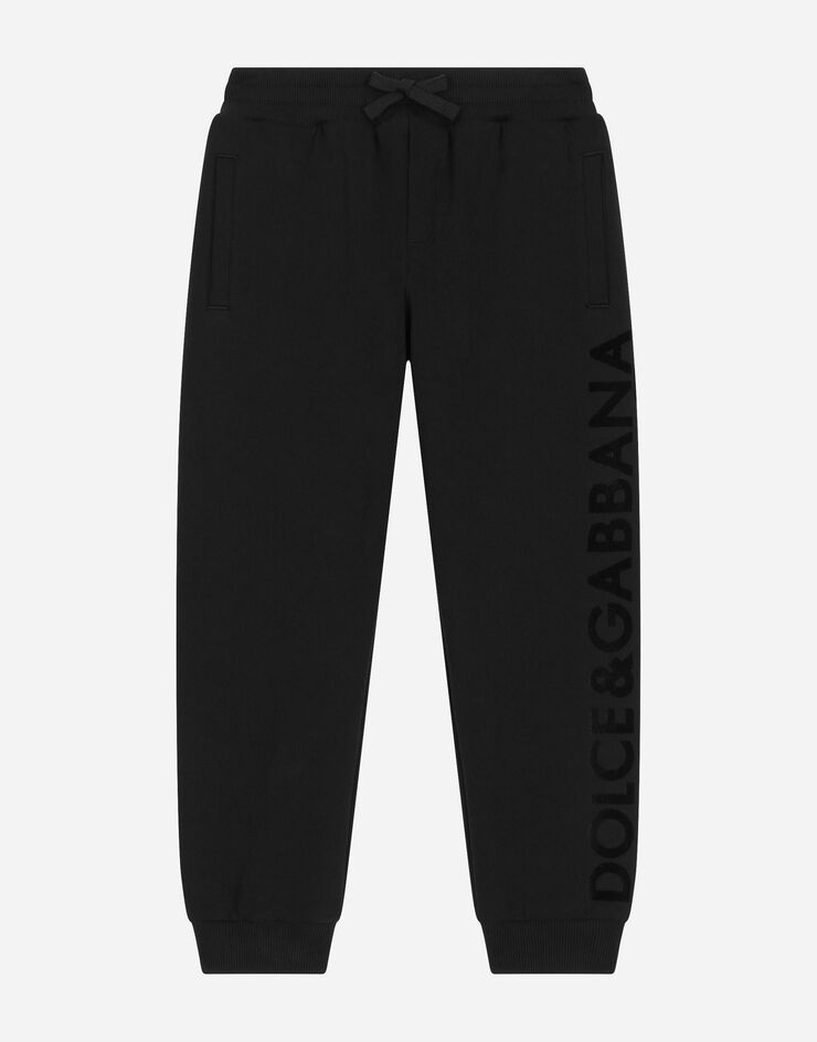 Calça Jogging de Jersey com logotipo flocado