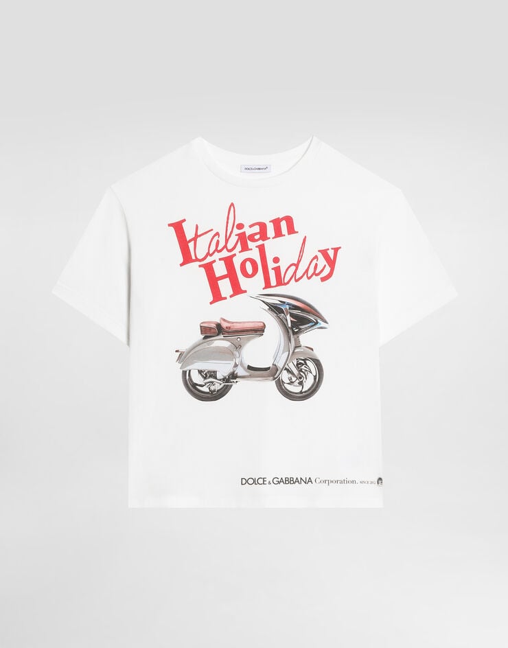 Italian Holiday Print Jersey T-Shirt