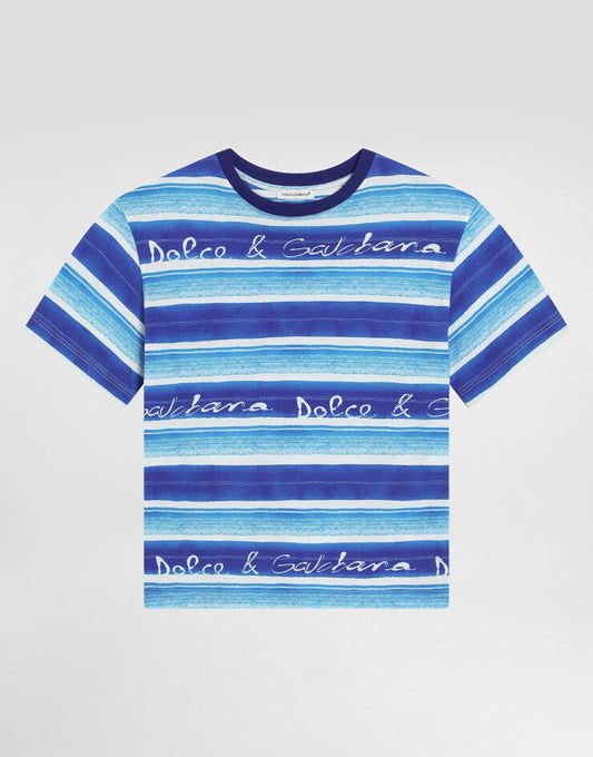 Camiseta de punto con estampado de rayas