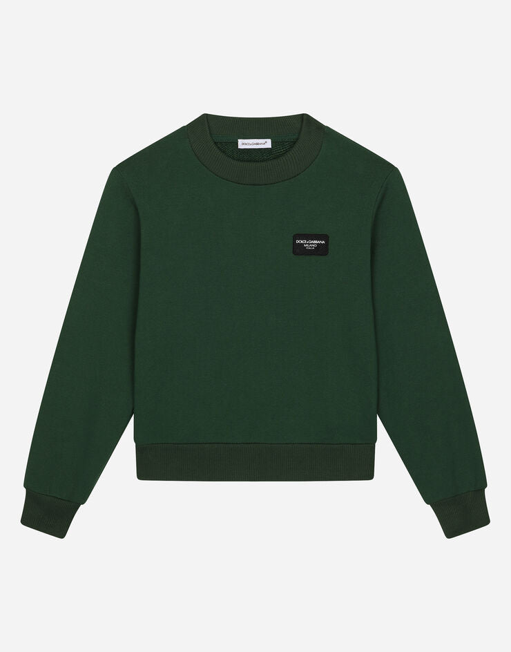 Maillot de cuello redondo con etiqueta del logotipo