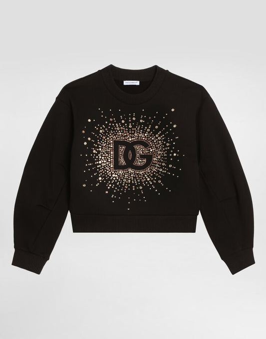 Sudadera de punto con detalles de strass