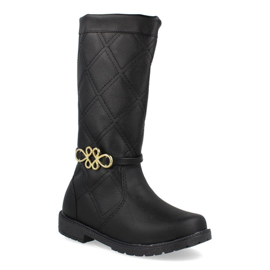Botas longas pretas infantis da Mshuz