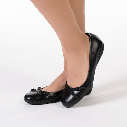 Bottero Botpoppy Summer XXIII Black Ballet Flats para mulheres