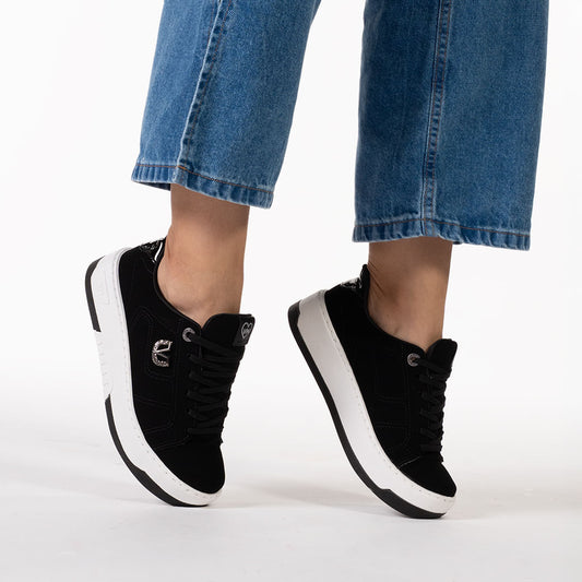 Sneakers Via Marte da donna con dettaglio in vernice nera