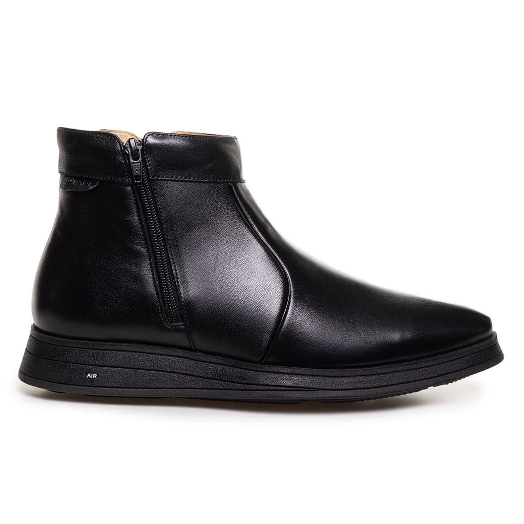 Jota Pe Botas cortas negras con cremallera para hombre