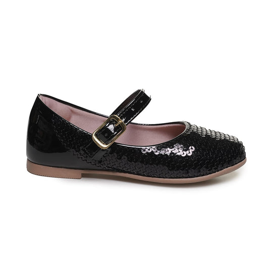 Children's Black Sequin Ballet Flats by M Shuz