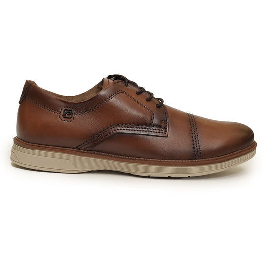 Men's Brown Leather Dress Shoes with Laces - Pegada