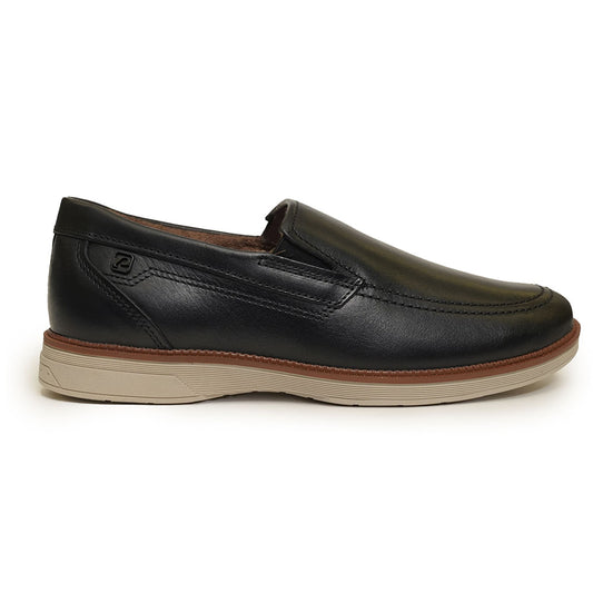 Zapatos mocasín de piel negra para hombre de Pegada