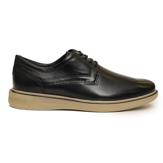 Men's Black Leather Dress Shoes with Laces by Pegada