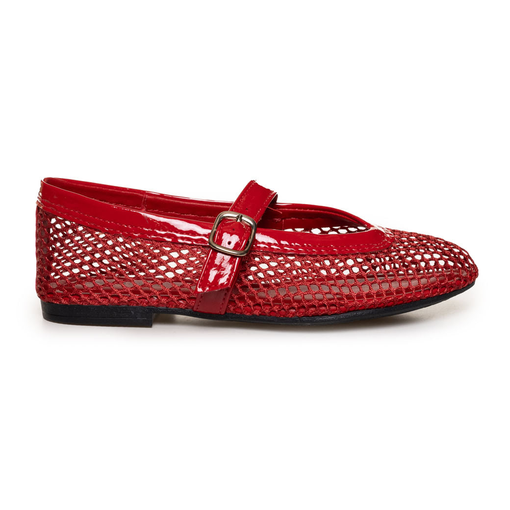 Pink Cats Jules Youth Red Ballet Flats