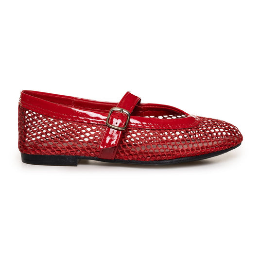 Pink Cats Jules Youth Red Ballet Flats