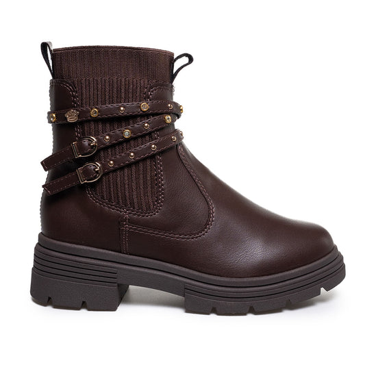 Bota infantil marrom Pink Cats
