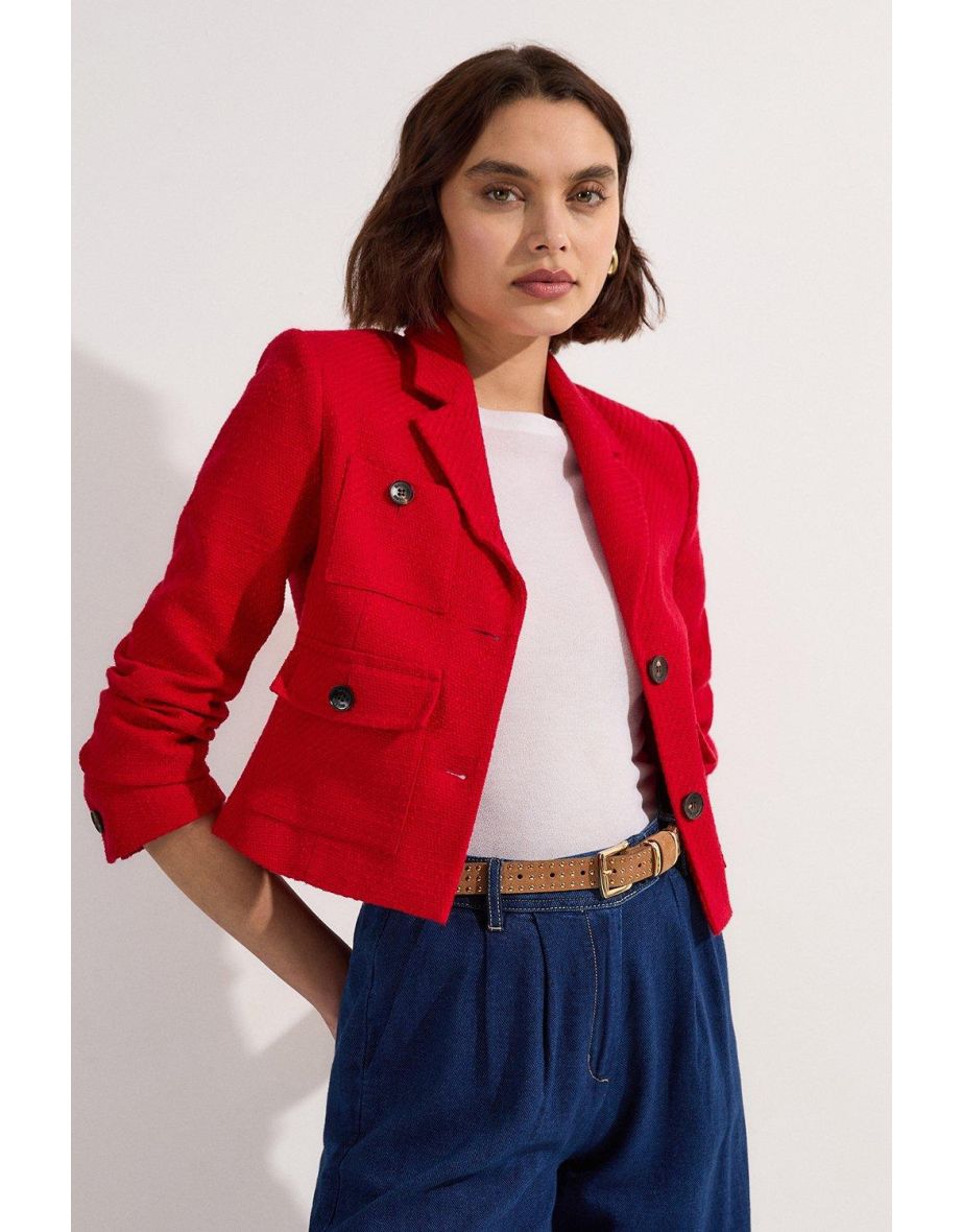 Giacca sartoriale Petite in tweed testurizzato