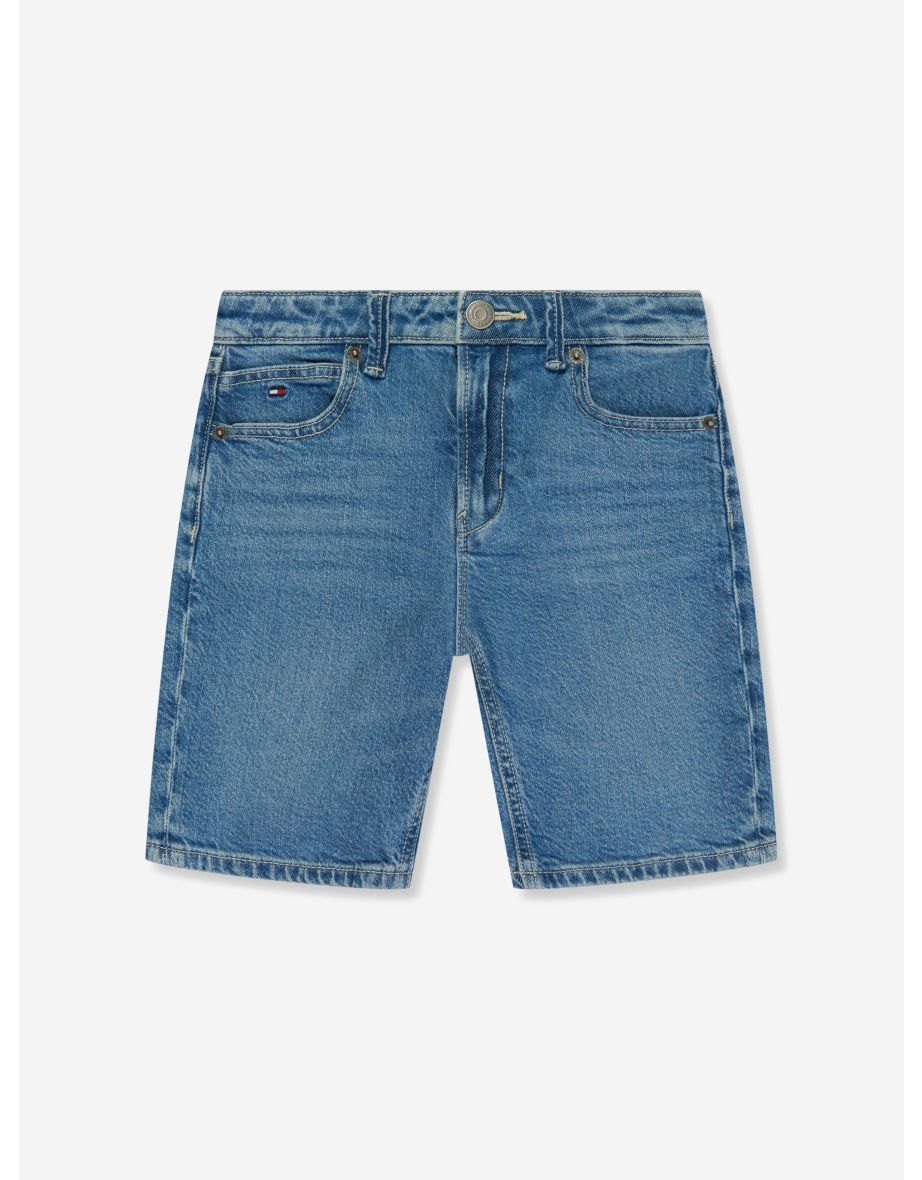 Shorts jeans retos modernos para meninos em azul