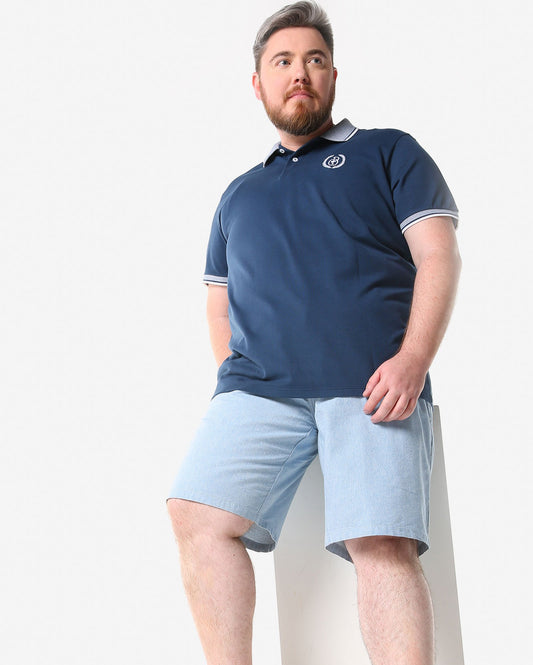 Bermudas estampadas plus size - Azul