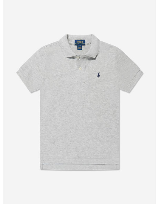Boys' Grey Logo Polo Shirt