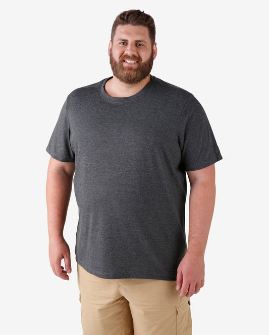 Plus Size Basic Short Sleeve T-Shirt - Black