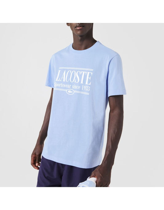 Camiseta masculina Lacoste Regular Fit Jersey - Azul